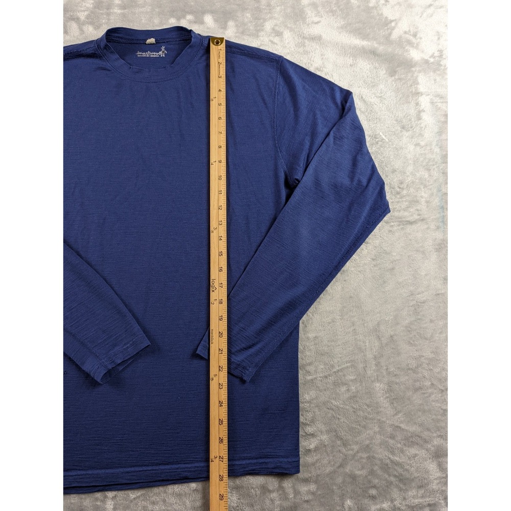 Smartwool Shirt Mens Large Blue Merino Wool Base Layer Long Sleeve Casual READ - Picture 7 of 13